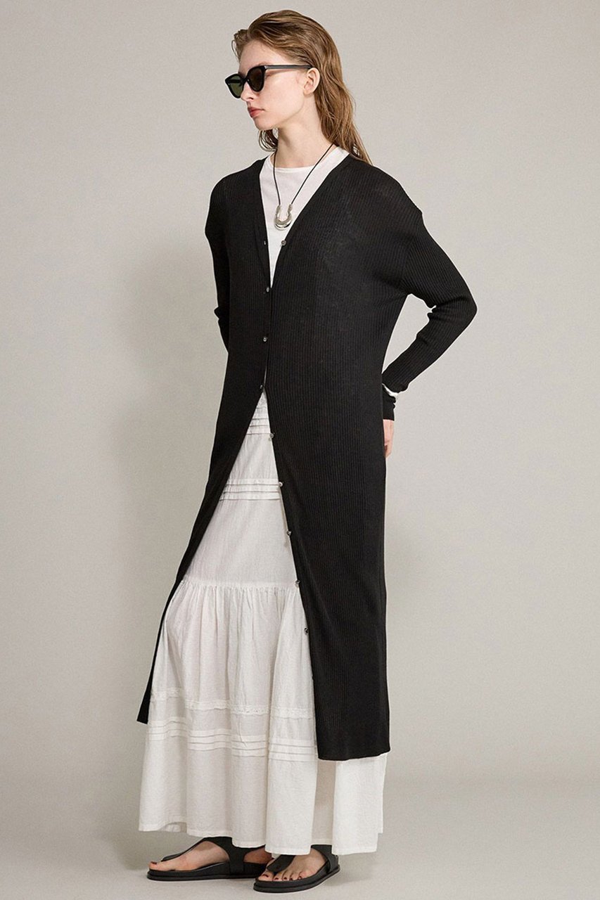 【ブリル/BRILL】の18Gロングカーディガン 人気、トレンドファッション・服の通販 founy(ファニー) 　ファッション　Fashion　レディースファッション　Fashion for Women　トップス・カットソー　Cut & Sew Tops　ニット　Knit Tops & Sweaters　カーディガン・羽織り　Layered Style Cardigans　おすすめ　Recommended / Our Picks　カーディガン　Cardigan, Knitwear　シアー　Sheer, See-Through　ツイスト　Tweed, Tweed Fabric　ドレープ　Drape, Draping Fabric　ロング　Long, Long-Length　ワイドリブ　Wide Rib, Wide Ribbed Knit　エレガント 上品　Elegant　再入荷　Restock / Back in Stock　 other-1|ID: prp329100004594169 ipo3291000000035342047