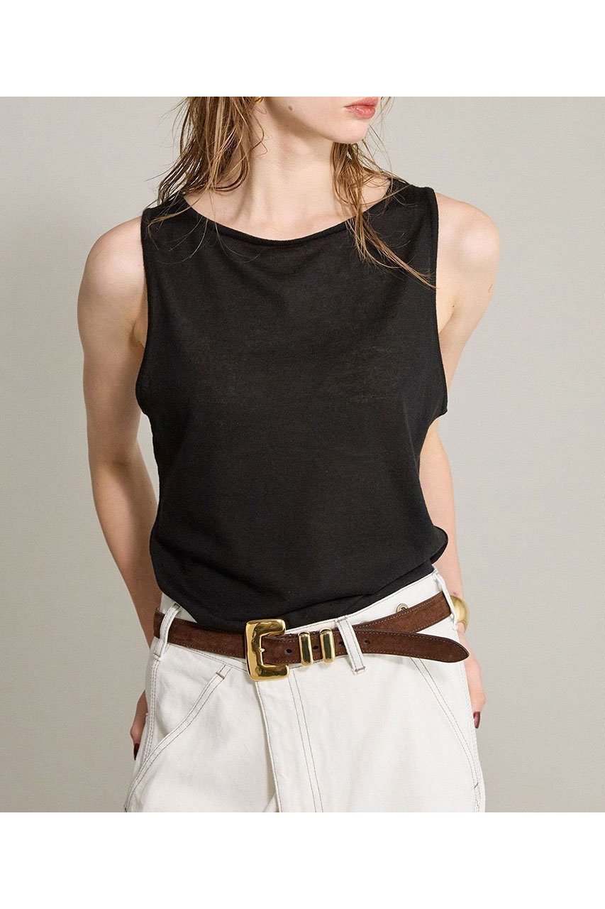 【ブリル/BRILL】の18G ノースリーブプルオーバー 人気、トレンドファッション・服の通販 founy(ファニー) 　ファッション　Fashion　レディースファッション　Ladies' Fashion Online　トップス・カットソー　Tops/Tshirt　ニット　Knit Tops　キャミソール / ノースリーブ　No Sleeves　プルオーバー　Pullover　カーディガン　Cardigan　コンパクト　Compact　シアー　Sheer　ツイスト　Twist　ドレープ　Drape　ノースリーブ　No Sleeve　ベスト　Vest　エレガント 上品　Elegant　定番　Standard　NEW・新作・新着・新入荷　New Arrivals　 other-1|ID: prp329100004594170 ipo3291000000032630683
