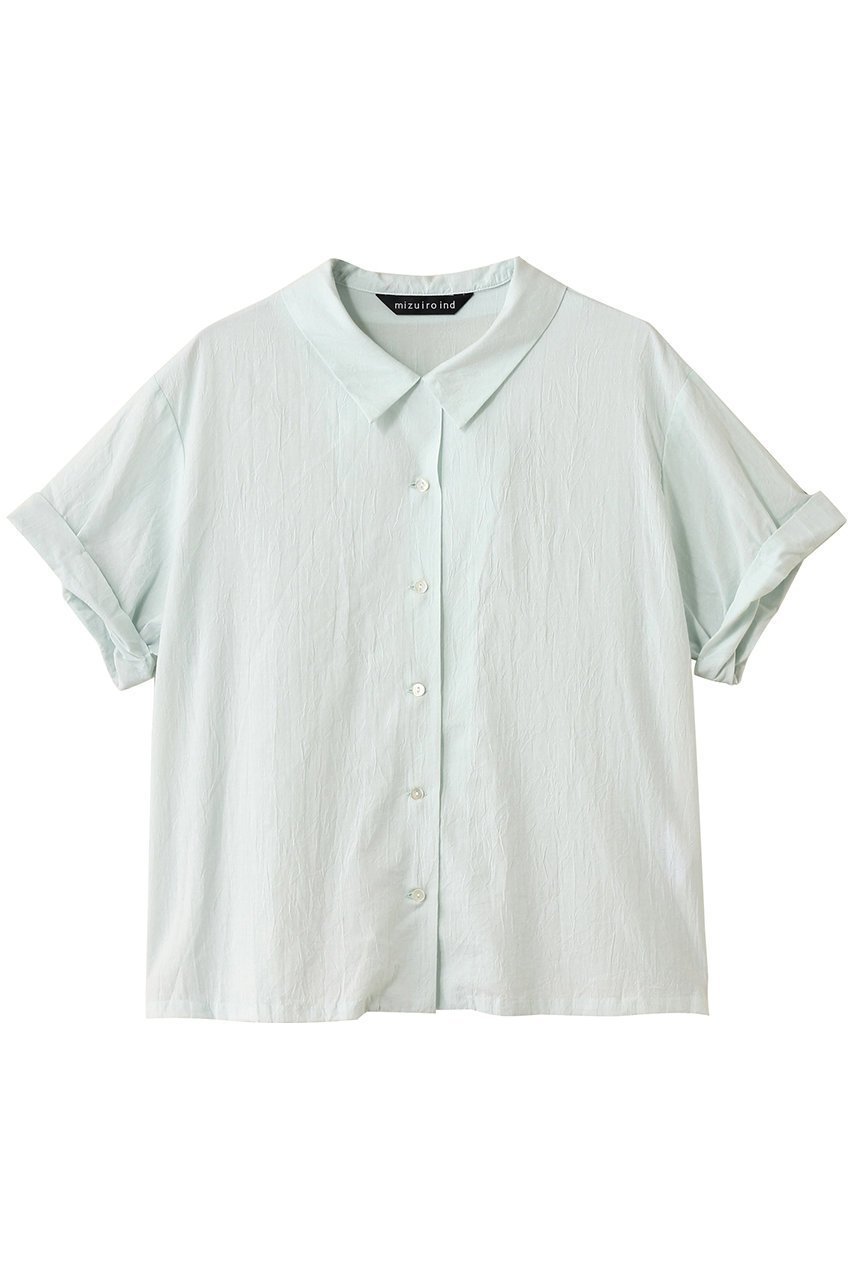 【ミズイロ インド/mizuiro ind】のroll up slv shirt シャツ インテリア・キッズ・メンズ・レディースファッション・服の通販 founy(ファニー) 　ファッション　Fashion　レディースファッション　Ladies' Fashion Online　トップス・カットソー　Tops/Tshirt　シャツ/ブラウス　Shirts/Blouses　おすすめ　Recommend　ショート　Short　スリーブ　Sleeve　バランス　Balance　フェミニン　Feminine　フレア　Flare　ロールアップ　Roll Up　ワイド　Wide　NEW・新作・新着・新入荷　New Arrivals　l.blue|ID: prp329100004594174 ipo3291000000032630744