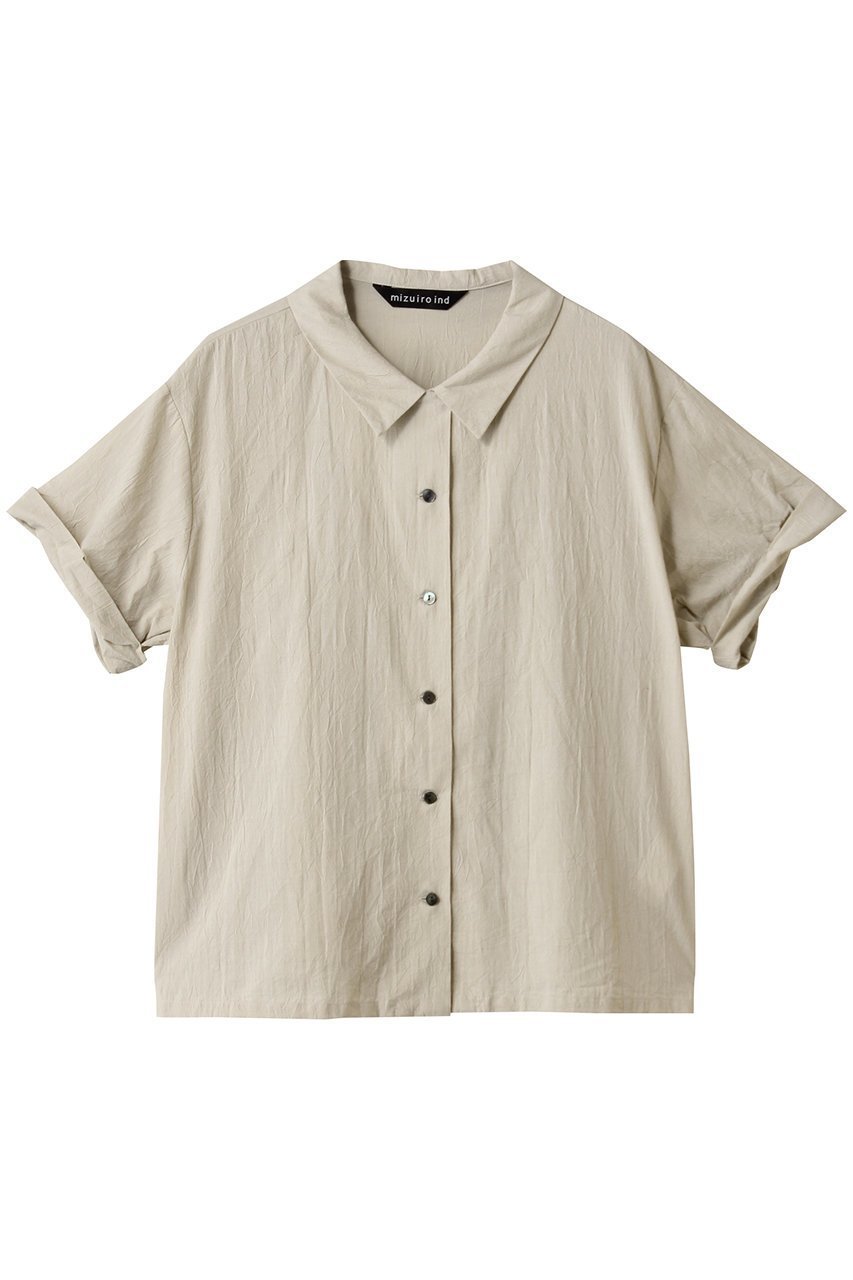 【ミズイロ インド/mizuiro ind】のroll up slv shirt シャツ インテリア・キッズ・メンズ・レディースファッション・服の通販 founy(ファニー) 　ファッション　Fashion　レディースファッション　Fashion for Women　トップス・カットソー　Cut & Sew Tops　シャツ・ブラウス・オフィスカジュアル　Elegant Blouses & Button-Ups　おすすめ　Recommended / Our Picks　ショート　Short, Short Length　スリーブ　Sleeve, Long Sleeve / Short Sleeve　バランス　Balance, Style Balance　フェミニン　Feminine, Girly　フレア　Flare, Flared　ロールアップ　Roll-Up, Cuffed Hem　ワイド　Wide, Wide Fit　l.gray|ID: prp329100004594174 ipo3291000000032685061