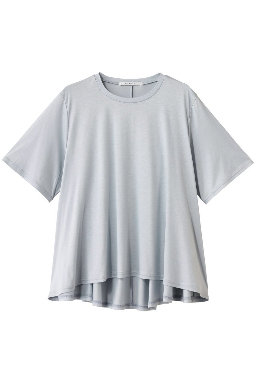 【ミディウミソリッド/MIDIUMISOLID】のc/neck A line PO プルオーバー インテリア・キッズ・メンズ・レディースファッション・服の通販 founy(ファニー) 　ファッション　Fashion　レディースファッション　Ladies' Fashion Online　トップス・カットソー　Tops/Tshirt　シャツ/ブラウス　Shirts/Blouses　ロング / Tシャツ　T-Shirts　プルオーバー　Pullover　カットソー　Cut and Sewn　クール　Cool　ショート　Short　シンプル　Simple　スリーブ　Sleeve　ドレープ　Drape　ファブリック　Fabric　フレア　Flare　エレガント 上品　Elegant　NEW・新作・新着・新入荷　New Arrivals　l.blue|ID: prp329100004594177 ipo3291000000032630788