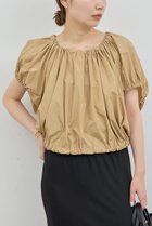 【ガリャルダガランテ/GALLARDAGALANTE】のタフタギャザーブラウス 人気、トレンドファッション・服の通販 founy(ファニー) ファッション Fashion レディースファッション Ladies' Fashion Online トップス・カットソー Tops/Tshirt シャツ/ブラウス Shirts/Blouses おすすめ Recommend キャップ Cap ギャザー Gather ショート Short スリーブ Sleeve タフタ Taffeta デニム Denim リボン Ribbon NEW・新作・新着・新入荷 New Arrivals thumbnail ベージュ|ID: prp329100004594179 ipo3291000000032630828