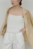 【ガリャルダガランテ/GALLARDAGALANTE】のシャーリングキャミソール 人気、トレンドファッション・服の通販 founy(ファニー) ファッション Fashion レディースファッション Ladies' Fashion Online トップス・カットソー Tops/Tshirt キャミソール / ノースリーブ No Sleeves シャツ/ブラウス Shirts/Blouses ロング / Tシャツ T-Shirts カットソー Cut and Sewn アクセサリー Accessories キャミソール Camisole シャーリング Shirring ジャケット Jacket タンク Tank ラップ Wrap エレガント 上品 Elegant NEW・新作・新着・新入荷 New Arrivals thumbnail ホワイト|ID: prp329100004594180 ipo3291000000032630846