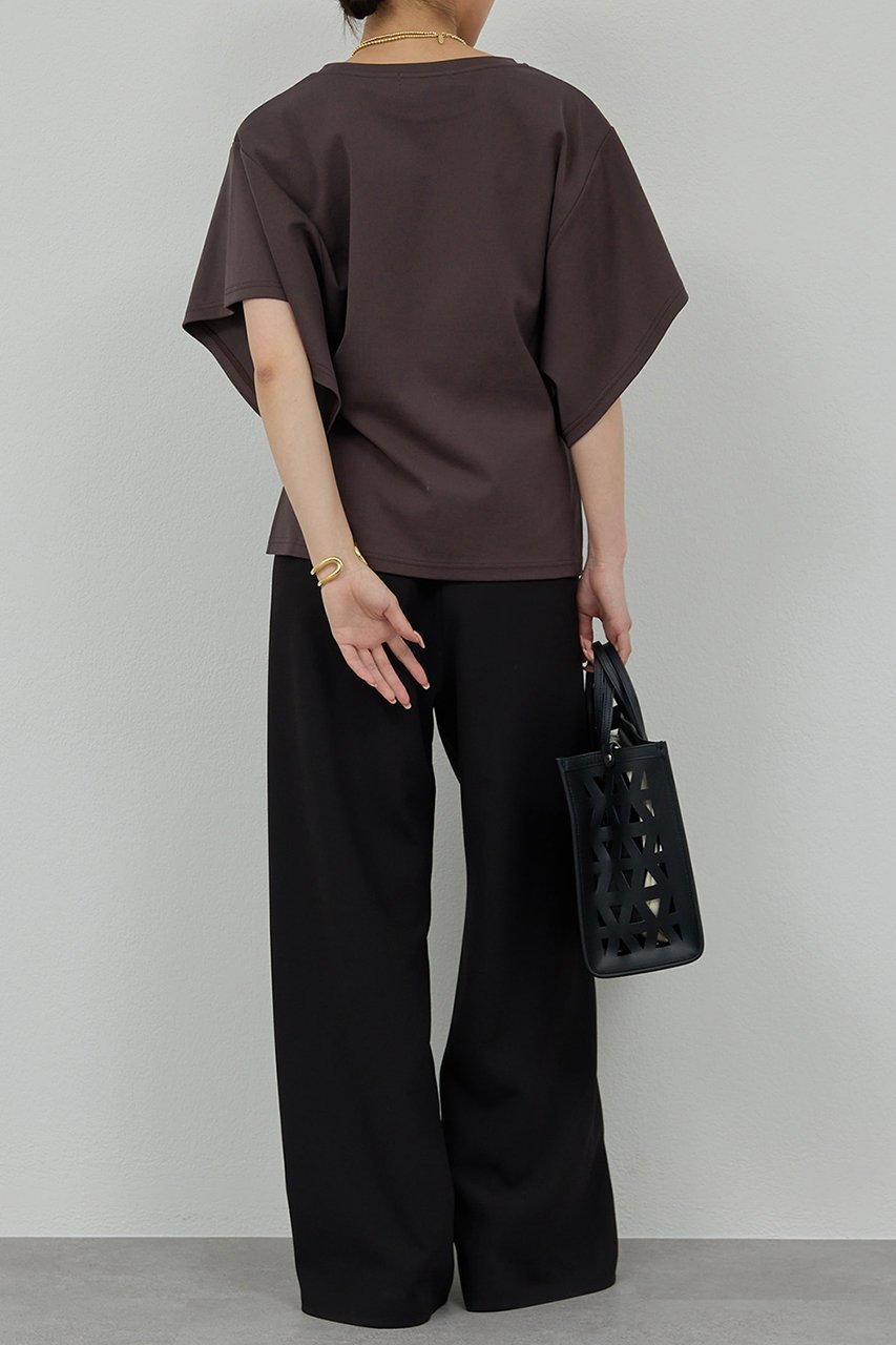 【ガリャルダガランテ/GALLARDAGALANTE】のワイドスリーブTee 人気、トレンドファッション・服の通販 founy(ファニー) 　ファッション　Fashion　レディースファッション　Ladies' Fashion Online　トップス・カットソー　Tops/Tshirt　シャツ/ブラウス　Shirts/Blouses　ロング / Tシャツ　T-Shirts　カットソー　Cut and Sewn　ショート　Short　シンプル　Simple　スリーブ　Sleeve　フリル　Frills　ワイド　Wide　NEW・新作・新着・新入荷　New Arrivals　other-4|ID: prp329100004594182 ipo3291000000032630874