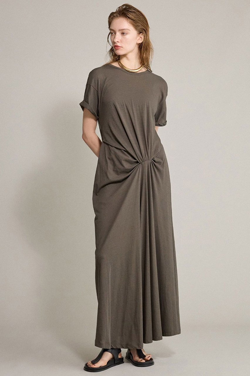 【ブリル/BRILL】のツイストカットワンピース インテリア・キッズ・メンズ・レディースファッション・服の通販 founy(ファニー) 　ファッション　Fashion　レディースファッション　Fashion for Women　ワンピース　Dresses　チュニック　Tunic Tops & Dresses　カットソー　Cut and Sewn Top　チュニック　Tunic, Long Top　ロング　Long, Long-Length　グレー|ID: prp329100004594183 ipo3291000000035473071