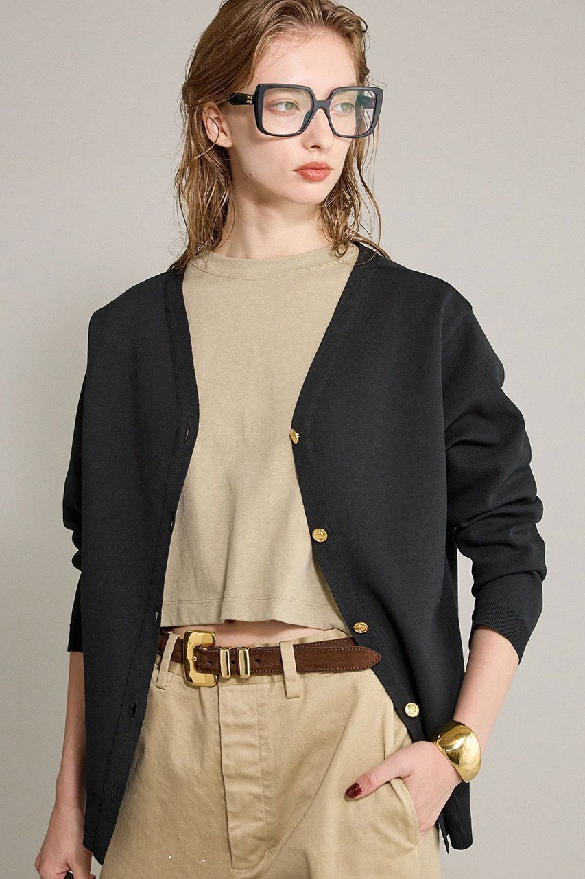 【ブリル/BRILL】のVネックミラノリブカーディガン インテリア・キッズ・メンズ・レディースファッション・服の通販 founy(ファニー) 　ファッション　Fashion　レディースファッション　Ladies' Fashion Online　トップス・カットソー　Tops/Tshirt　ニット　Knit Tops　カーディガン　Cardigans　Vネック　V-Neck　おすすめ　Recommend　カーディガン　Cardigan　ストレッチ　Stretch　セットアップ　Set Up　ミラノリブ　Milan Ribs　NEW・新作・新着・新入荷　New Arrivals　ブラック|ID: prp329100004594184 ipo3291000000032630920