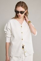 【ブリル/BRILL】のVネックミラノリブカーディガン ホワイト|ID: prp329100004594184 ipo3291000000035931899