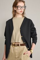 【ブリル/BRILL】のVネックミラノリブカーディガン ブラック|ID: prp329100004594184 ipo3291000000035931900