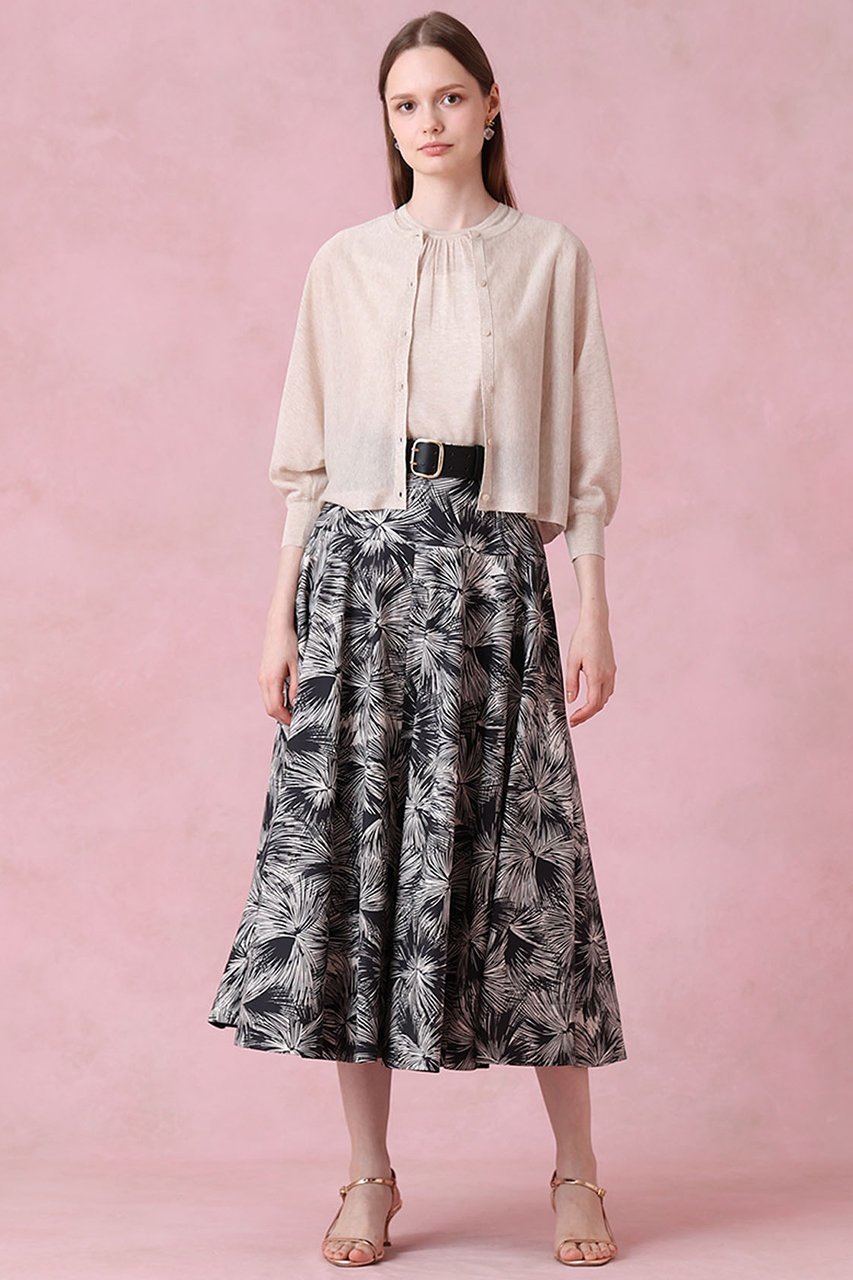 【アナイ/ANAYI】のブラッシュフラワープリントフレア スカート 人気、トレンドファッション・服の通販 founy(ファニー) 　ファッション　Fashion　レディースファッション　Fashion for Women　スカート　Skirts　Aライン・フレアスカート　A-Line & Flared Skirts　ロングスカート　Long Skirts / Maxi & Midi Skirts　ストレッチ　Stretch, Stretchy Fabric　フレア　Flare, Flared　プリント　Print, Printed Pattern　モノトーン　Monotone, Black and White　ロング　Long, Long-Length　other-8|ID: prp329100004594188 ipo3291000000035696599