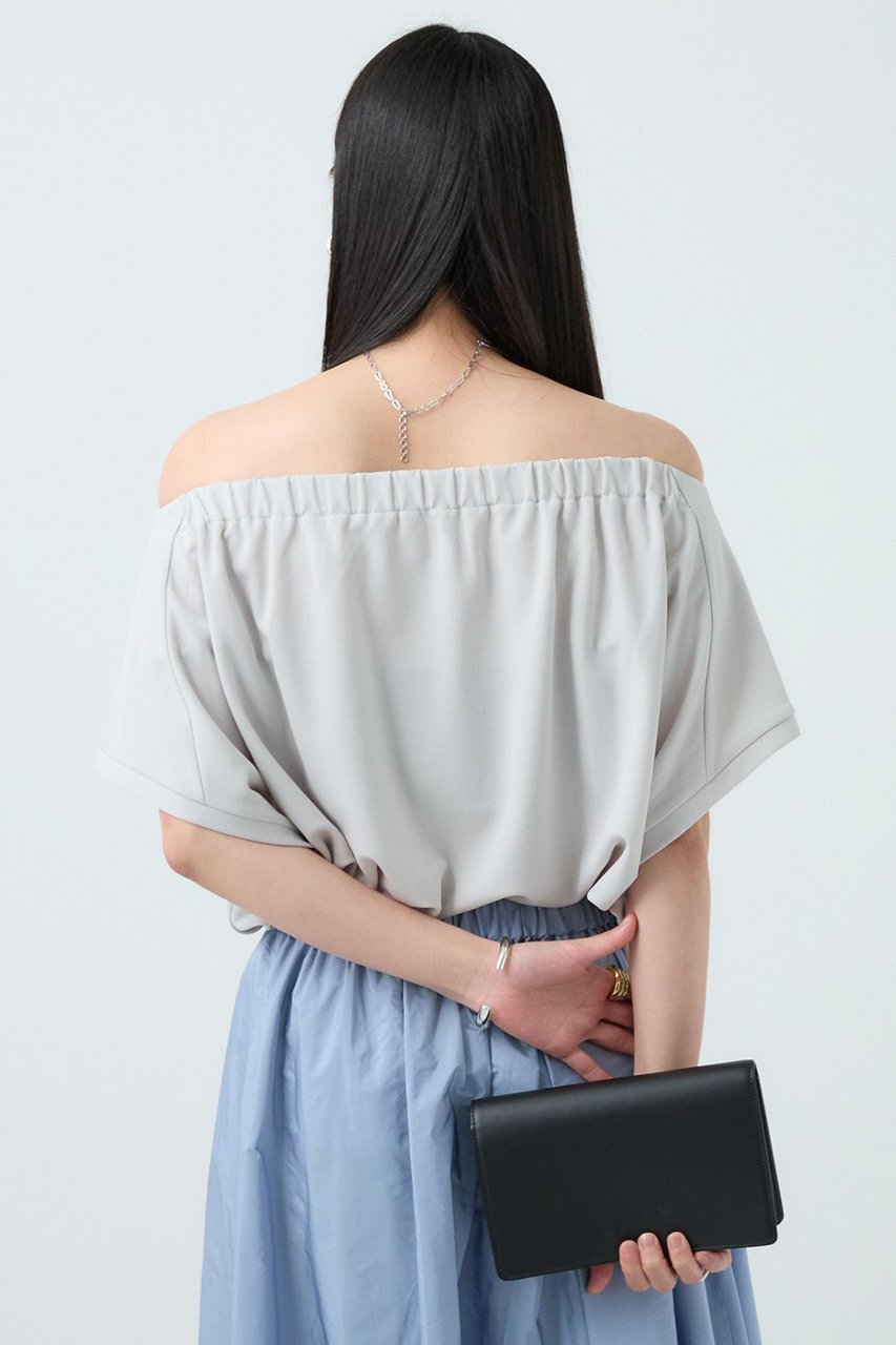 【カオス/Chaos】のバウカットブラウス 人気、トレンドファッション・服の通販 founy(ファニー) 　ファッション　Fashion　レディースファッション　Fashion for Women　トップス・カットソー　Cut & Sew Tops　シャツ・ブラウス・オフィスカジュアル　Elegant Blouses & Button-Ups　おすすめ　Recommended / Our Picks　カットソー　Cut and Sewn Top　ギャザー　Gathered, Ruffled　ショート　Short, Short Length　スリーブ　Sleeve, Long Sleeve / Short Sleeve　ドレープ　Drape, Draping Fabric　秋　Autumn　other-4|ID: prp329100004594193 ipo3291000000032631053