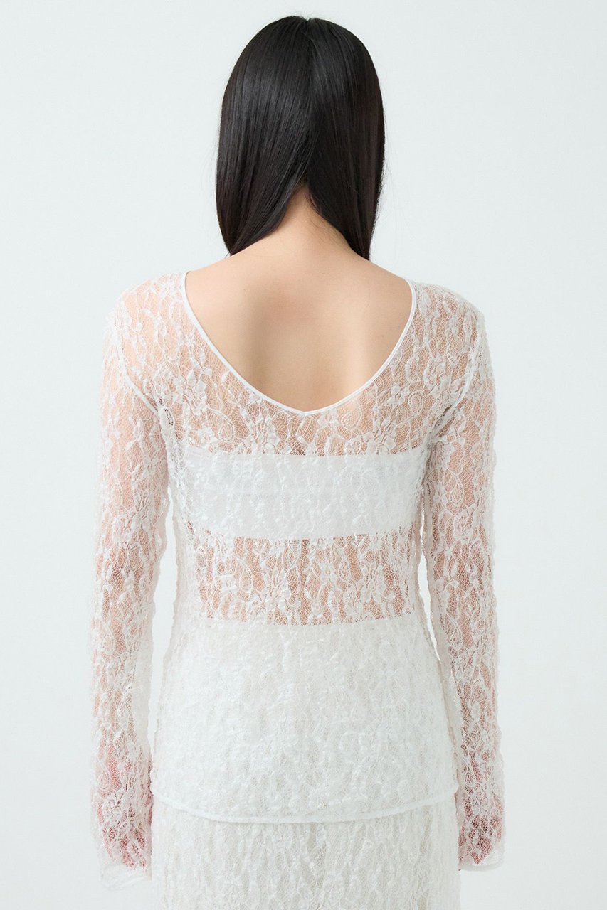 【カオス/Chaos】のグラスレースプルオーバー 人気、トレンドファッション・服の通販 founy(ファニー) 　ファッション　Fashion　レディースファッション　Fashion for Women　トップス・カットソー　Cut & Sew Tops　シャツ・ブラウス・オフィスカジュアル　Elegant Blouses & Button-Ups　カジュアルプルオーバー・ニットトップス　Pullovers & Knit Tops / Casual Pullovers　インナー　Innerwear　コンパクト　Compact, Small Size　ジャケット　Jacket, Outerwear　スリーブ　Sleeve, Long Sleeve / Short Sleeve　ランダム　Random, Irregular　レース　Lace, Lace Fabric　ロング　Long, Long-Length　other-8|ID: prp329100004594195 ipo3291000000035342160