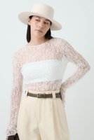 【カオス/Chaos】のグラスレースプルオーバー 人気、トレンドファッション・服の通販 founy(ファニー) ファッション Fashion レディースファッション Fashion for Women トップス・カットソー Cut & Sew Tops シャツ・ブラウス・オフィスカジュアル Elegant Blouses & Button-Ups カジュアルプルオーバー・ニットトップス Pullovers & Knit Tops / Casual Pullovers インナー Innerwear コンパクト Compact, Small Size ジャケット Jacket, Outerwear スリーブ Sleeve, Long Sleeve / Short Sleeve ランダム Random, Irregular レース Lace, Lace Fabric ロング Long, Long-Length 再入荷 Restock / Back in Stock |ID:prp329100004594195