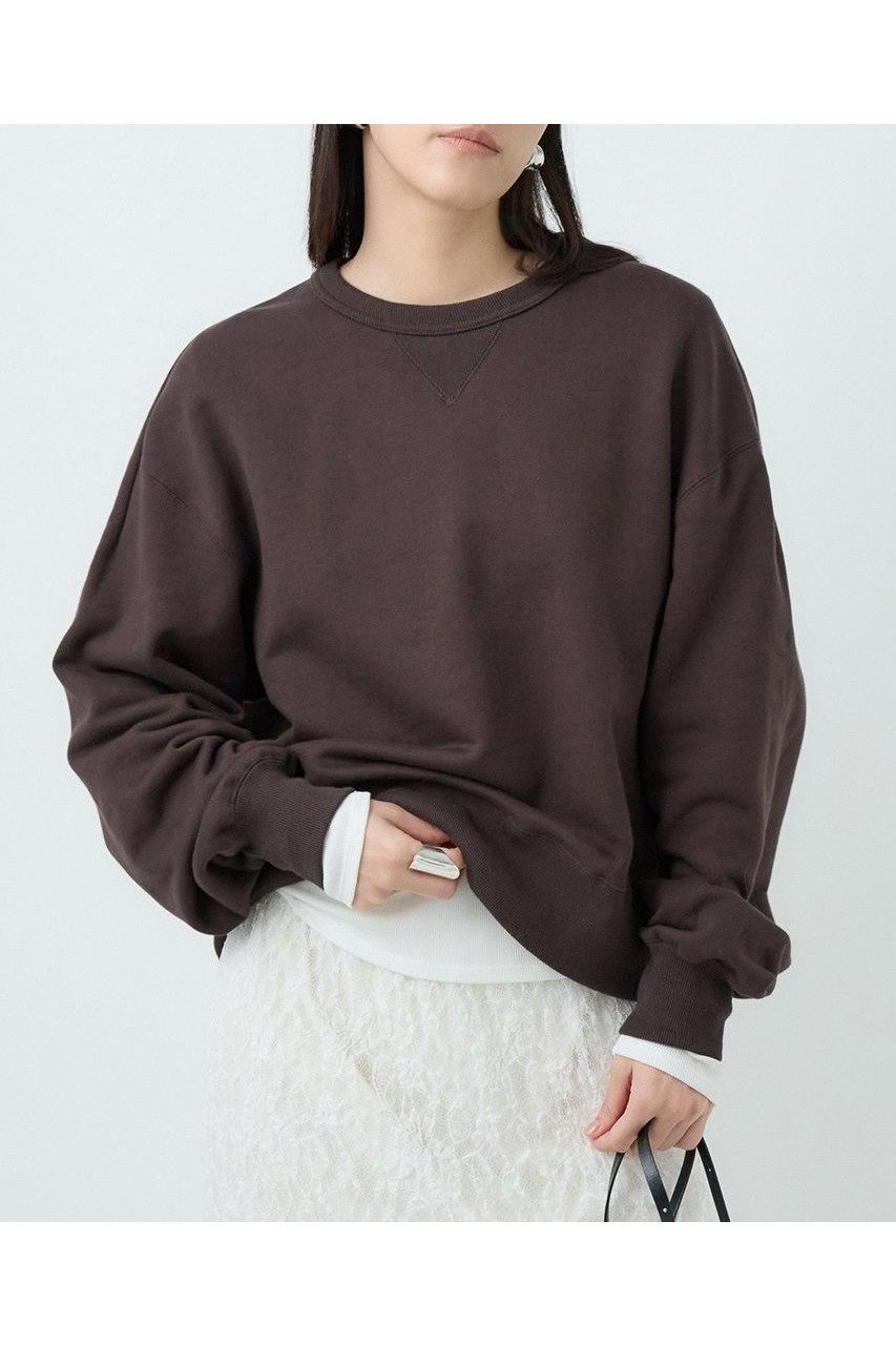 【カオス/Chaos】の【WHY NOT NOW】クースベイスウェットプルオーバー インテリア・キッズ・メンズ・レディースファッション・服の通販 founy(ファニー) 　ファッション　Fashion　レディースファッション　Fashion for Women　トップス・カットソー　Cut & Sew Tops　シャツ・ブラウス・オフィスカジュアル　Elegant Blouses & Button-Ups　レディースパーカー・カジュアルフーディー　Casual Hoodies & Sweatshirts　ロングTシャツ・Tシャツ　Longline T-Shirts & Tees　カジュアルプルオーバー・ニットトップス　Pullovers & Knit Tops / Casual Pullovers　スウェット・クルーネックトップス　Sweatshirts & Crewnecks / Relaxed Fit Sweat Tops　カットソー・ベーシックTシャツ　Cut-and-Sewn Tops / Stretch Tees & Basics　なめらか　Smooth, Silky Texture　コンパクト　Compact, Small Size　スーピマ　Supima, Premium Cotton　ヴィンテージ　Vintage Style　ブラウン|ID: prp329100004594197 ipo3291000000032631109