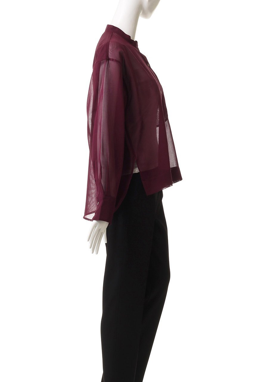 【スリー ドッツ/three dots】のシアーコットン バンドカラーシャツ 人気、トレンドファッション・服の通販 founy(ファニー) 　ファッション　Fashion　レディースファッション　Fashion for Women　トップス・カットソー　Cut & Sew Tops　シャツ・ブラウス・オフィスカジュアル　Elegant Blouses & Button-Ups　スリーブ　Sleeve, Long Sleeve / Short Sleeve　ロング　Long, Long-Length　エレガント 上品　Elegant　再入荷　Restock / Back in Stock　羽織　Haori, Light Jacket　other-3|ID: prp329100004594203 ipo3291000000035714302