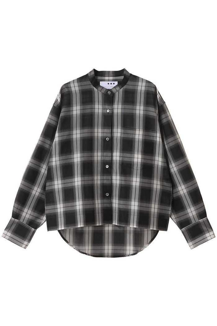 【スリー ドッツ/three dots】のシアーコットン バンドカラーシャツ インテリア・キッズ・メンズ・レディースファッション・服の通販 founy(ファニー) https://founy.com/ ファッション Fashion レディースファッション Fashion for Women トップス・カットソー Cut & Sew Tops シャツ・ブラウス・オフィスカジュアル Elegant Blouses & Button-Ups シアー Sheer, See-Through スリット Slit, Slit Detail スリーブ Sleeve, Long Sleeve / Short Sleeve チェック Check, Plaid, Tartan デニム Denim, Jeans Material バランス Balance, Style Balance リラックス Relax, Relaxed Fit ロング Long, Long-Length ワイド Wide, Wide Fit 旅行 Travel |ID: prp329100004594204 ipo3291000000036117918