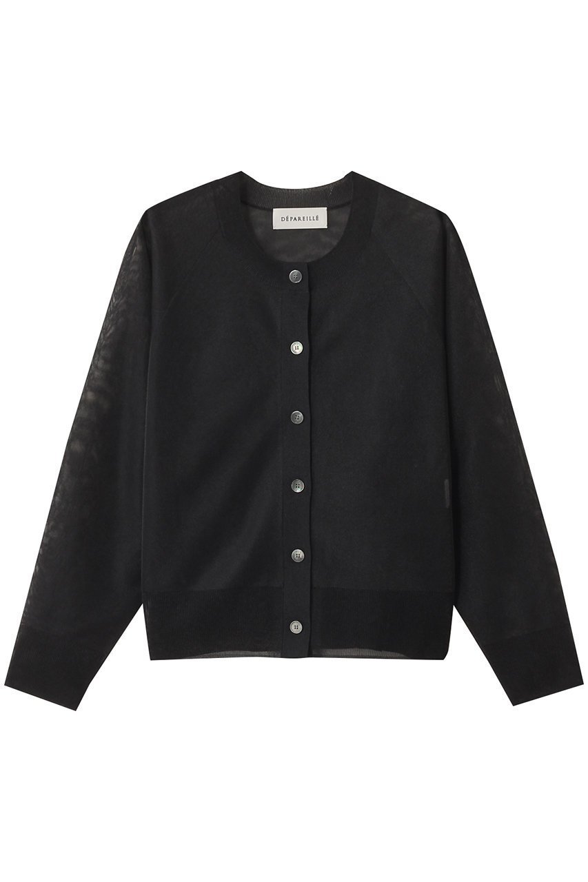 【デパリエ/DEPAREILLE】のラメシアードルマンカーディガン インテリア・キッズ・メンズ・レディースファッション・服の通販 founy(ファニー) 　ファッション　Fashion　レディースファッション　Fashion for Women　トップス・カットソー　Cut & Sew Tops　ニット　Knit Tops & Sweaters　カーディガン・羽織り　Layered Style Cardigans　カーディガン　Cardigan, Knitwear　シアー　Sheer, See-Through　夏　Summer　ブラック|ID: prp329100004595077 ipo3291000000036003326