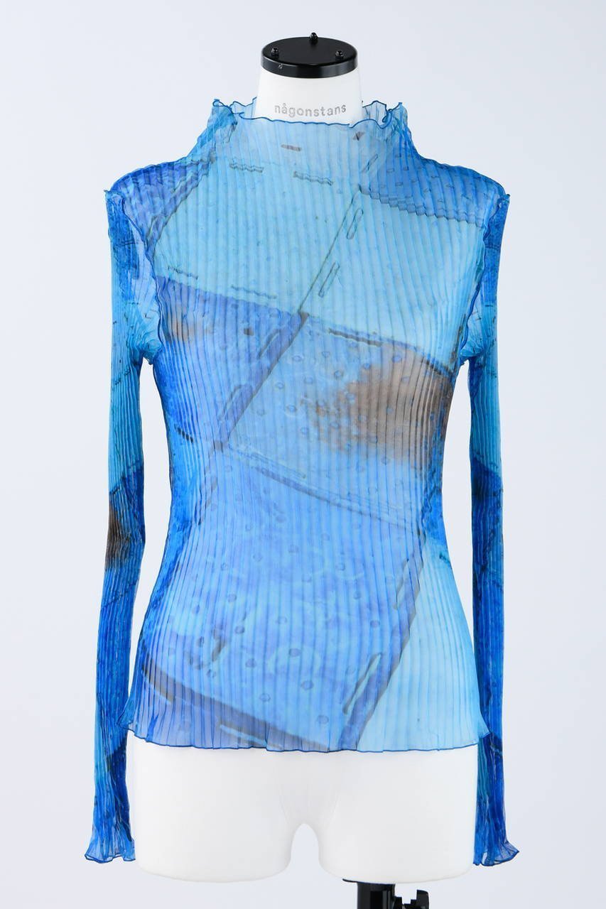 【ナゴンスタンス/nagonstans】のCity SnapshotプリーツロンT 人気、トレンドファッション・服の通販 founy(ファニー) 　ファッション　Fashion　レディースファッション　Ladies' Fashion Online　トップス・カットソー　Tops/Tshirt　シャツ/ブラウス　Shirts/Blouses　ロング / Tシャツ　T-Shirts　カットソー　Cut and Sewn　インナー　Inner　カラフル　Colorful　シアー　Sheer　スリーブ　Sleeve　プリント　Print　プリーツ　Pleats　ロング　Long　再入荷　Restock/Back In Stock/Re Arrival　 other-1|ID: prp329100004595080 ipo3291000000032648203