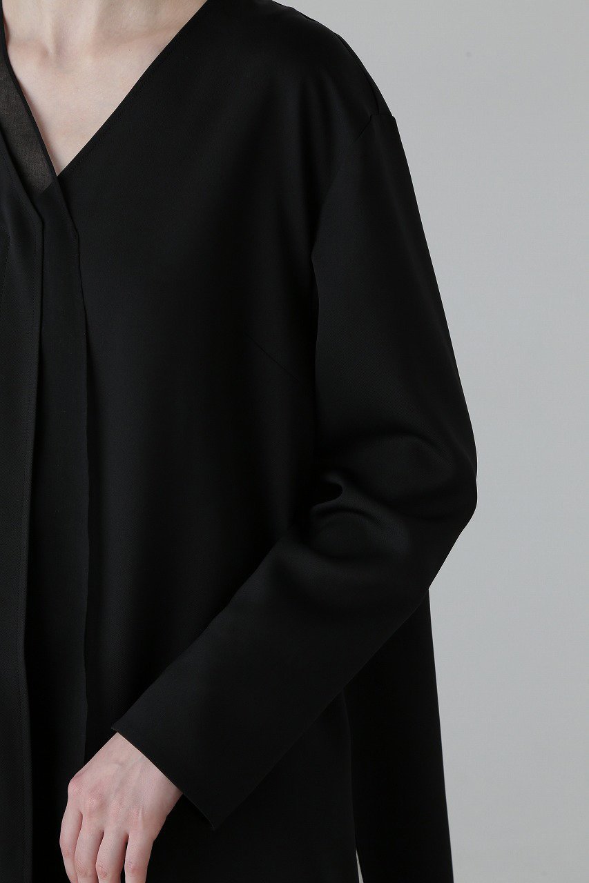 【アドーア/ADORE】のブライトダブルクロスブラウス 人気、トレンドファッション・服の通販 founy(ファニー) 　ファッション　Fashion　レディースファッション　Ladies' Fashion Online　トップス・カットソー　Tops/Tshirt　シャツ/ブラウス　Shirts/Blouses　シアー　Sheer　スリット　Slit　スリーブ　Sleeve　セットアップ　Set Up　フロント　Front　ベーシック　Basic　ロング　Long　再入荷　Restock/Back In Stock/Re Arrival　other-6|ID: prp329100004595085 ipo3291000000032648296