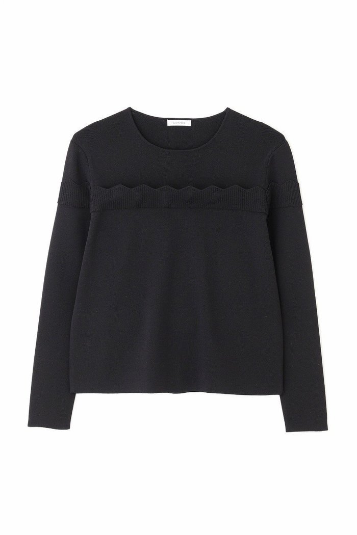 【アドーア/ADORE】のスカラップニット インテリア・キッズ・メンズ・レディースファッション・服の通販 founy(ファニー) https://founy.com/ ファッション Fashion レディースファッション Ladies' Fashion Online トップス・カットソー Tops/Tshirt ニット Knit Tops プルオーバー Pullover コンパクト Compact スカラップ Scalloped ストレッチ Stretch デコルテ Decolletage ベーシック Basic ワンポイント One Point 再入荷 Restock/Back In Stock/Re Arrival 長袖 Long Sleeve |ID: prp329100004595089 ipo3291000000032648308