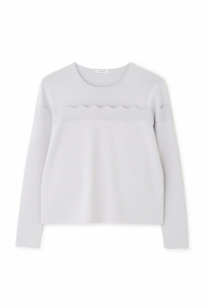 【アドーア/ADORE】のスカラップニット インテリア・キッズ・メンズ・レディースファッション・服の通販 founy(ファニー) https://founy.com/ ファッション Fashion レディースファッション Ladies' Fashion Online トップス・カットソー Tops/Tshirt ニット Knit Tops プルオーバー Pullover コンパクト Compact スカラップ Scalloped ストレッチ Stretch デコルテ Decolletage ベーシック Basic ワンポイント One Point 再入荷 Restock/Back In Stock/Re Arrival 長袖 Long Sleeve |ID: prp329100004595089 ipo3291000000032648312