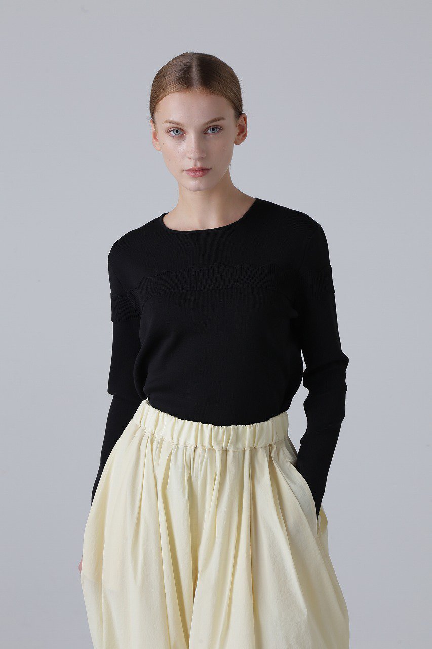 【アドーア/ADORE】のスカラップニット 人気、トレンドファッション・服の通販 founy(ファニー) 　ファッション　Fashion　レディースファッション　Fashion for Women　トップス・カットソー　Cut & Sew Tops　ニット　Knit Tops & Sweaters　カジュアルプルオーバー・ニットトップス　Pullovers & Knit Tops / Casual Pullovers　コンパクト　Compact, Small Size　スカラップ　Scallop, Scalloped Edge　ストレッチ　Stretch, Stretchy Fabric　デコルテ　Décolleté, Neckline　ベーシック　Basic, Essential　ワンポイント　One Point, Statement Accent　再入荷　Restock / Back in Stock　長袖　Long Sleeve, Full Sleeve　other-4|ID: prp329100004595089 ipo3291000000034990206