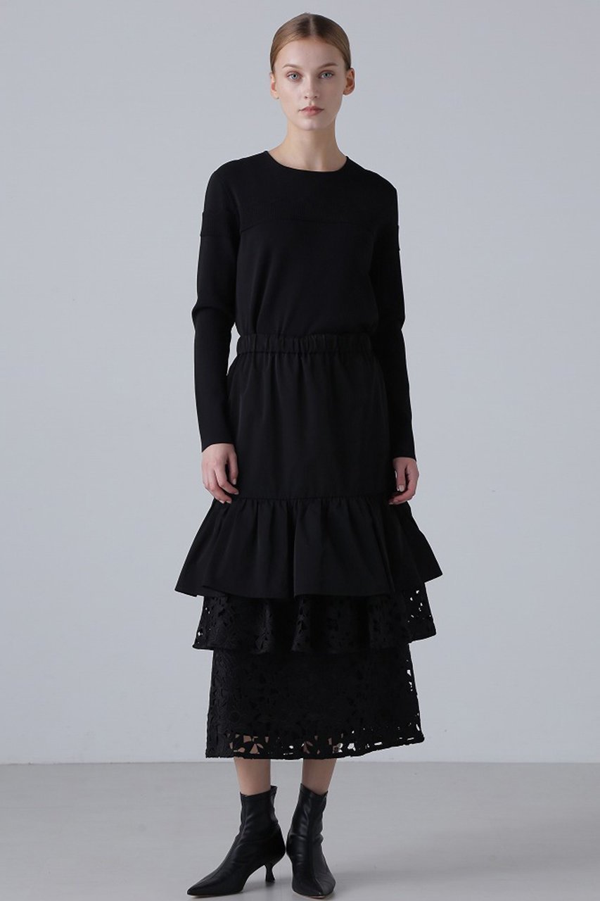 【アドーア/ADORE】のスカラップニット 人気、トレンドファッション・服の通販 founy(ファニー) 　ファッション　Fashion　レディースファッション　Fashion for Women　トップス・カットソー　Cut & Sew Tops　ニット　Knit Tops & Sweaters　カジュアルプルオーバー・ニットトップス　Pullovers & Knit Tops / Casual Pullovers　コンパクト　Compact, Small Size　スカラップ　Scallop, Scalloped Edge　ストレッチ　Stretch, Stretchy Fabric　デコルテ　Décolleté, Neckline　ベーシック　Basic, Essential　ワンポイント　One Point, Statement Accent　長袖　Long Sleeve, Full Sleeve　other-3|ID: prp329100004595089 ipo3291000000035783623