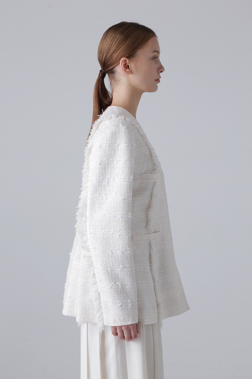 【アドーア/ADORE】のテープヤーンツィードジャケット 人気、トレンドファッション・服の通販 founy(ファニー) 　ファッション　Fashion　レディースファッション　Ladies' Fashion Online　アウター　Coat Outerwear　ジャケット　Jackets　おすすめ　Recommend　ジャケット　Jacket　セットアップ　Set Up　ツイード　Tweed　再入荷　Restock/Back In Stock/Re Arrival　other-2|ID: prp329100004595091 ipo3291000000032648326