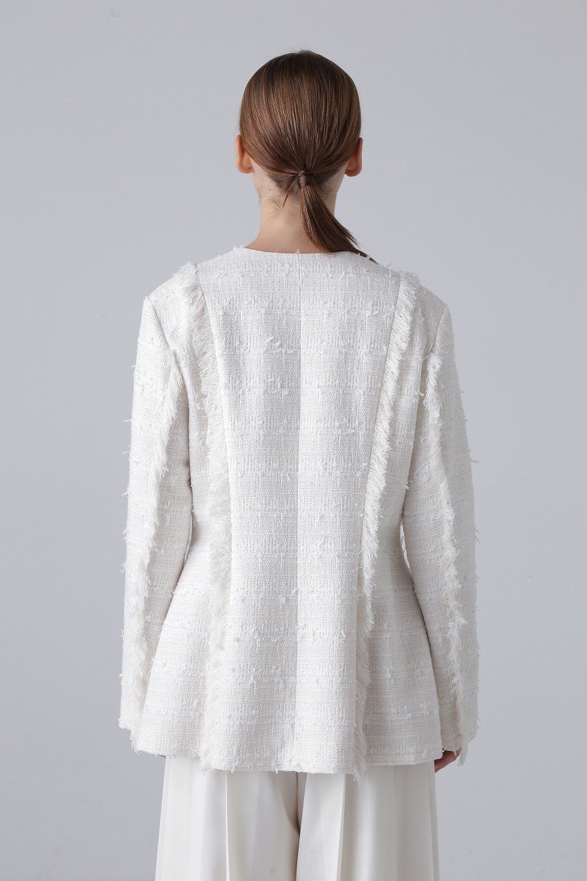 【アドーア/ADORE】のテープヤーンツィードジャケット 人気、トレンドファッション・服の通販 founy(ファニー) 　ファッション　Fashion　レディースファッション　Ladies' Fashion Online　アウター　Coat Outerwear　ジャケット　Jackets　おすすめ　Recommend　ジャケット　Jacket　セットアップ　Set Up　ツイード　Tweed　再入荷　Restock/Back In Stock/Re Arrival　other-3|ID: prp329100004595091 ipo3291000000032648328