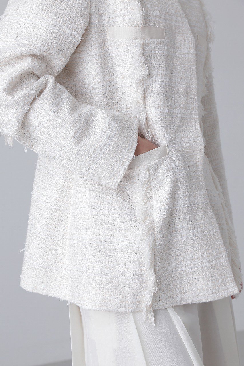 【アドーア/ADORE】のテープヤーンツィードジャケット 人気、トレンドファッション・服の通販 founy(ファニー) 　ファッション　Fashion　レディースファッション　Ladies' Fashion Online　アウター　Coat Outerwear　ジャケット　Jackets　おすすめ　Recommend　ジャケット　Jacket　セットアップ　Set Up　ツイード　Tweed　再入荷　Restock/Back In Stock/Re Arrival　other-6|ID: prp329100004595091 ipo3291000000032648333