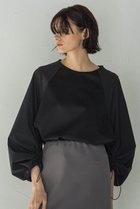 【エッセン ロートレアモン/ESSEN LAUTREAMONT】のナイロンダンボール切替ジャージートップス 人気、トレンドファッション・服の通販 founy(ファニー) ファッション Fashion レディースファッション Ladies' Fashion Online トップス・カットソー Tops/Tshirt シャツ/ブラウス Shirts/Blouses ロング / Tシャツ T-Shirts カットソー Cut and Sewn エレガント 上品 Elegant ギャザー Gather スリーブ Sleeve リラックス Relax ロング Long 再入荷 Restock/Back In Stock/Re Arrival 切替 Switching thumbnail ブラック|ID: prp329100004595104 ipo3291000000032648589