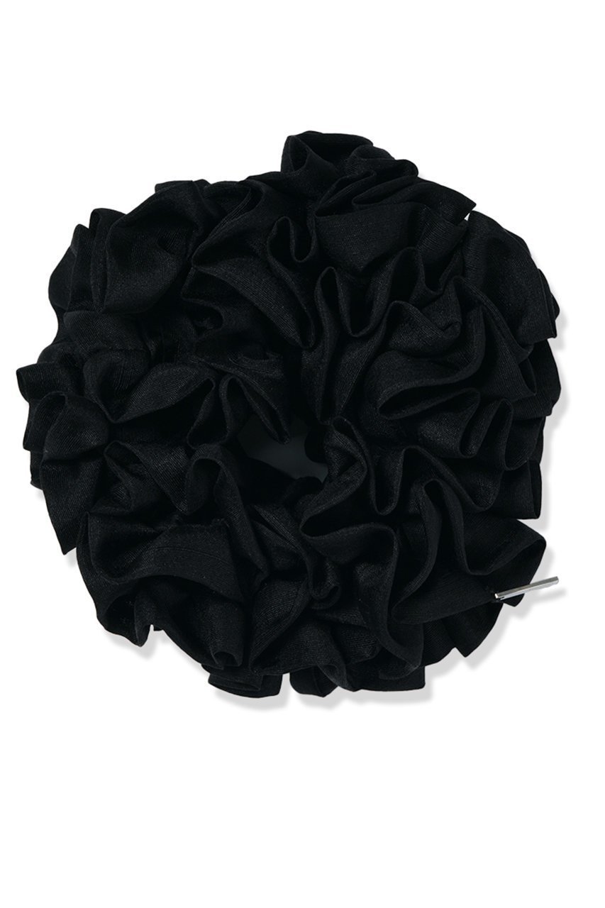 【ヘイップ/heyep】のRuffled Silk Scrunchie インテリア・キッズ・メンズ・レディースファッション・服の通販 founy(ファニー) 　ファッション　Fashion　レディースファッション　Ladies' Fashion Online　シュシュ / ヘアアクセ　Hair Accessories　2025年　2025　2025-2026秋冬・A/W　Aw/Autumn/Winter/Fw/Fall/2025-2026　アクセサリー　Accessories　シルク　Silk　シンプル　Simple　バランス　Balance　フリル　Frills　A/W・秋冬　Aw・Autumn/Winter・Fw・Fall-Winter　ブラック|ID: prp329100004595112 ipo3291000000032648647