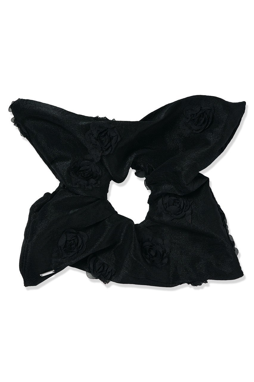 【ヘイップ/heyep】のBloom Scrunchie(Medium) インテリア・キッズ・メンズ・レディースファッション・服の通販 founy(ファニー) 　ファッション　Fashion　レディースファッション　Ladies' Fashion Online　シュシュ / ヘアアクセ　Hair Accessories　2025年　2025　2025-2026秋冬・A/W　Aw/Autumn/Winter/Fw/Fall/2025-2026　アクセサリー　Accessories　オーガンジー　Organdy　フラワー　Flower　モチーフ　Motif　A/W・秋冬　Aw・Autumn/Winter・Fw・Fall-Winter　ブラック|ID: prp329100004595115 ipo3291000000032648659