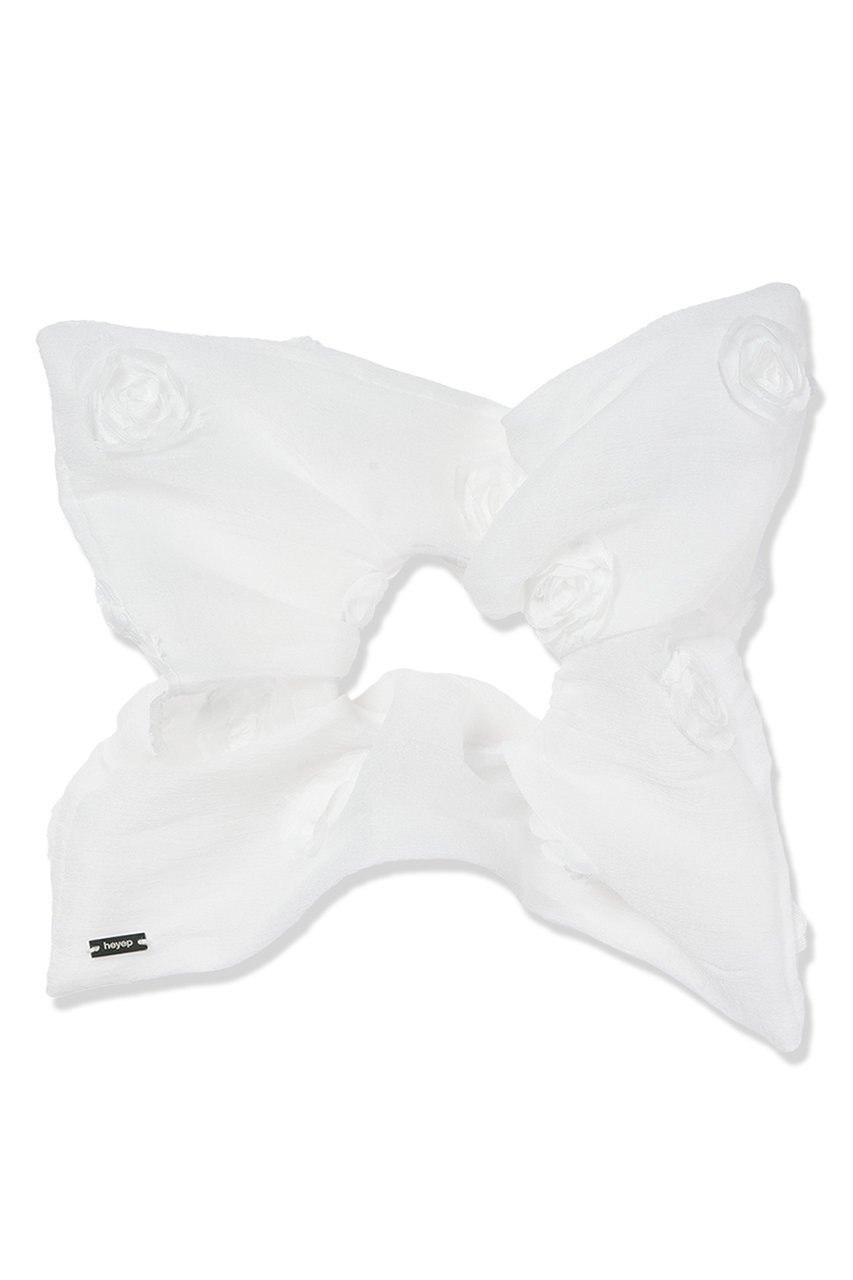 【ヘイップ/heyep】のBloom Scrunchie(Medium) インテリア・キッズ・メンズ・レディースファッション・服の通販 founy(ファニー) 　ファッション　Fashion　レディースファッション　Ladies' Fashion Online　シュシュ / ヘアアクセ　Hair Accessories　2025年　2025　2025-2026秋冬・A/W　Aw/Autumn/Winter/Fw/Fall/2025-2026　アクセサリー　Accessories　オーガンジー　Organdy　フラワー　Flower　モチーフ　Motif　A/W・秋冬　Aw・Autumn/Winter・Fw・Fall-Winter　ホワイト|ID: prp329100004595115 ipo3291000000032648660