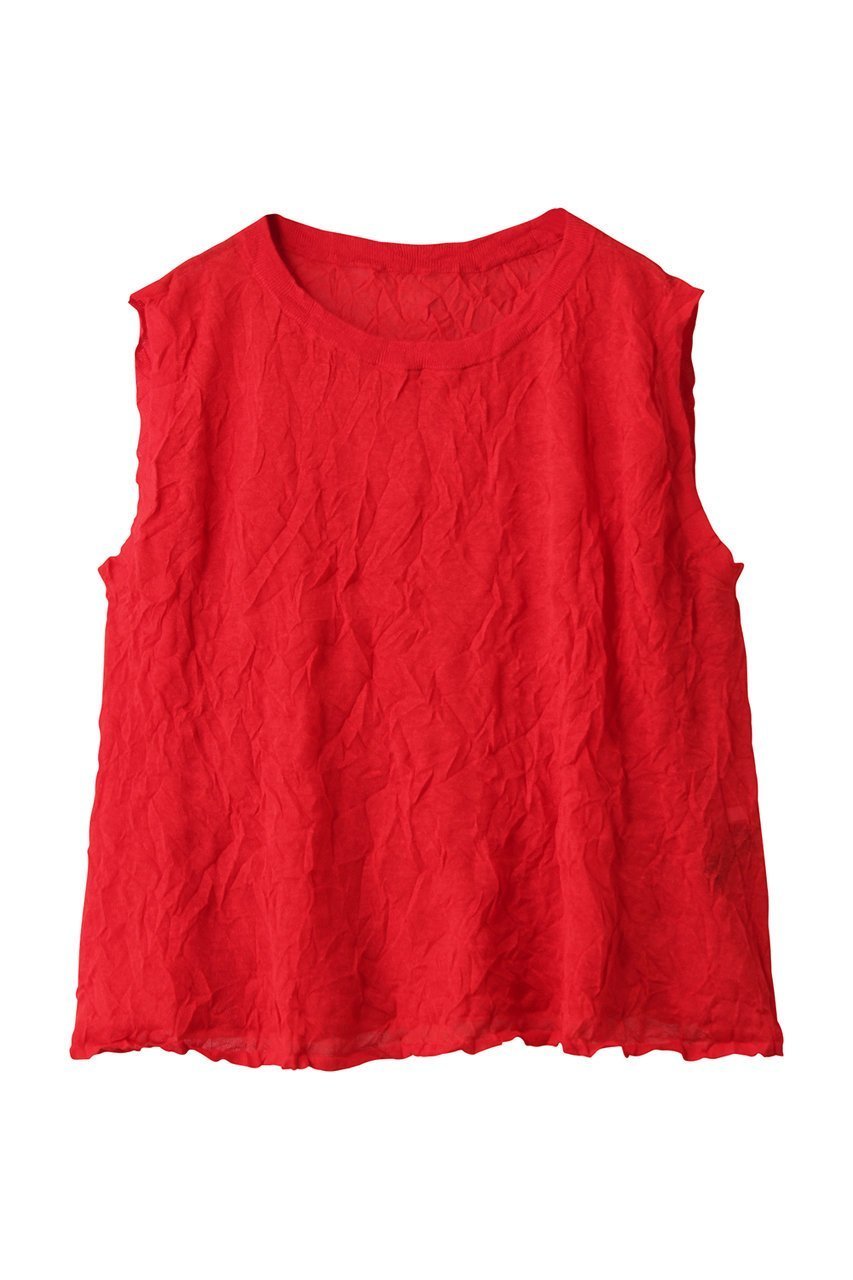 【ミディウミソリッド/MIDIUMISOLID】のsheer washer vest ベスト インテリア・キッズ・メンズ・レディースファッション・服の通販 founy(ファニー) 　ファッション　Fashion　レディースファッション　Ladies' Fashion Online　トップス・カットソー　Tops/Tshirt　ニット　Knit Tops　ベスト/ジレ　Gilets/Vests　プルオーバー　Pullover　シアー　Sheer　ベスト　Vest　リネン　Linen　ワッシャー　Washer　夏　Summer　NEW・新作・新着・新入荷　New Arrivals　春　Spring　S/S・春夏　Ss・Spring/Summer　red|ID: prp329100004595121 ipo3291000000032648770