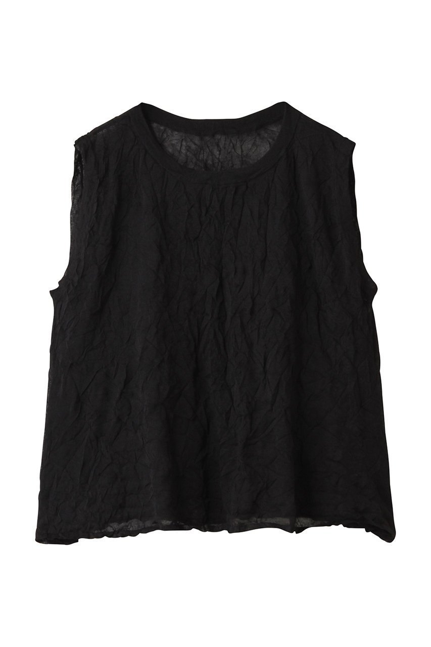 【ミディウミソリッド/MIDIUMISOLID】のsheer washer vest ベスト インテリア・キッズ・メンズ・レディースファッション・服の通販 founy(ファニー) 　ファッション　Fashion　レディースファッション　Ladies' Fashion Online　トップス・カットソー　Tops/Tshirt　ニット　Knit Tops　ベスト/ジレ　Gilets/Vests　プルオーバー　Pullover　シアー　Sheer　ベスト　Vest　リネン　Linen　ワッシャー　Washer　夏　Summer　NEW・新作・新着・新入荷　New Arrivals　春　Spring　S/S・春夏　Ss・Spring/Summer　black|ID: prp329100004595121 ipo3291000000032648771