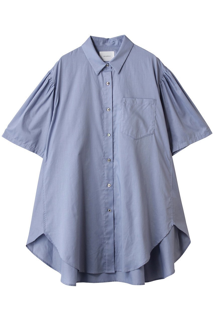 【ミディウミソリッド/MIDIUMISOLID】のhalf slv wide shirt シャツ 人気、トレンドファッション・服の通販 founy(ファニー) 　ファッション　Fashion　レディースファッション　Ladies' Fashion Online　トップス・カットソー　Tops/Tshirt　シャツ/ブラウス　Shirts/Blouses　ギャザー　Gather　シアー　Sheer　ショート　Short　シンプル　Simple　スリーブ　Sleeve　ハーフ　Half　ワイド　Wide　エレガント 上品　Elegant　夏　Summer　NEW・新作・新着・新入荷　New Arrivals　 other-1|ID: prp329100004595122 ipo3291000000032648776