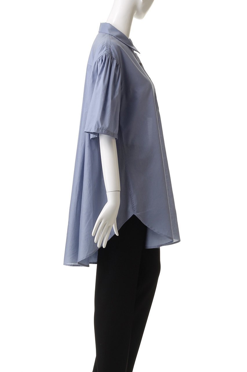【ミディウミソリッド/MIDIUMISOLID】のhalf slv wide shirt シャツ 人気、トレンドファッション・服の通販 founy(ファニー) 　ファッション　Fashion　レディースファッション　Ladies' Fashion Online　トップス・カットソー　Tops/Tshirt　シャツ/ブラウス　Shirts/Blouses　ギャザー　Gather　シアー　Sheer　ショート　Short　シンプル　Simple　スリーブ　Sleeve　ハーフ　Half　ワイド　Wide　エレガント 上品　Elegant　夏　Summer　NEW・新作・新着・新入荷　New Arrivals　other-3|ID: prp329100004595122 ipo3291000000032648781