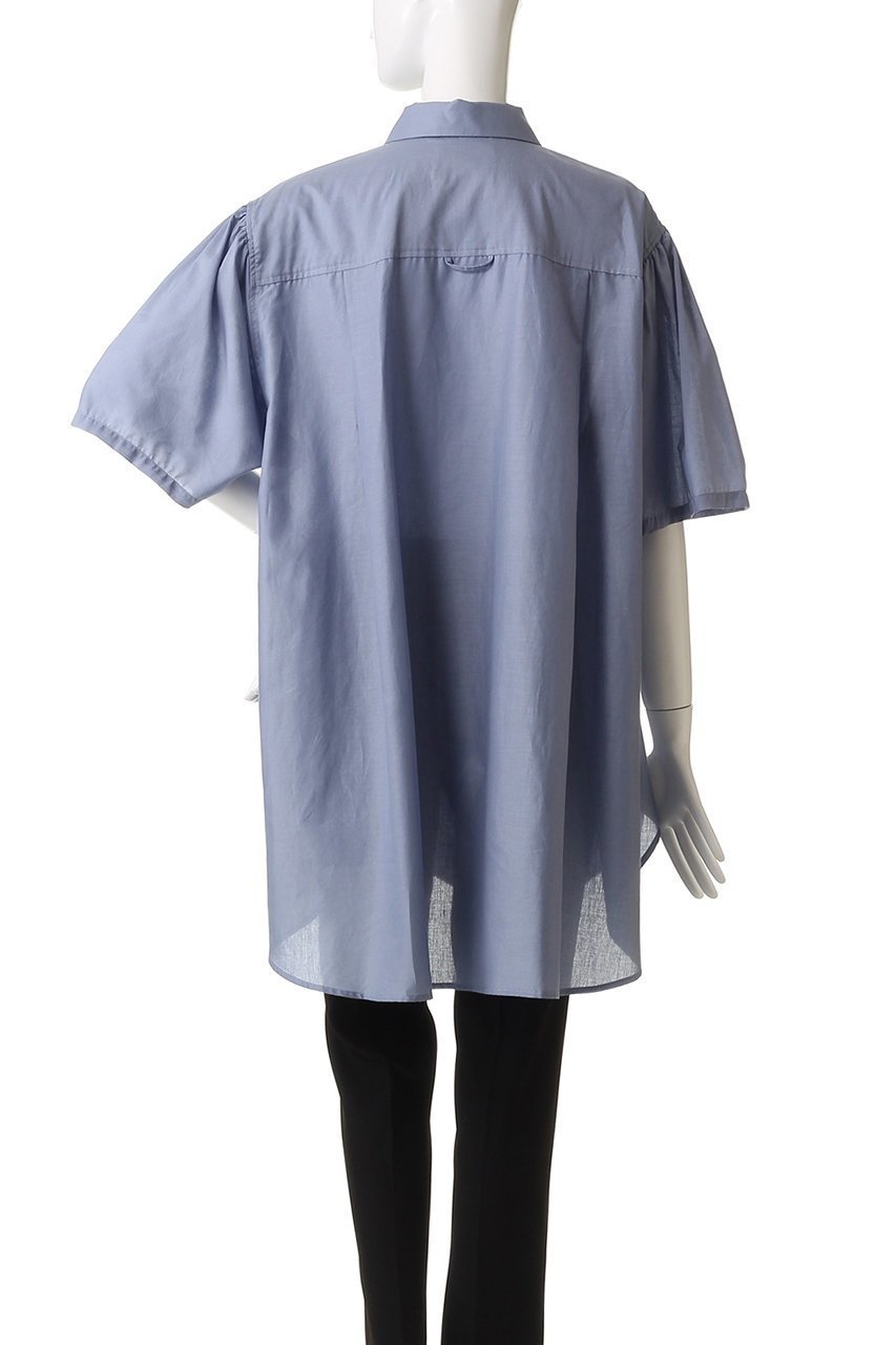 【ミディウミソリッド/MIDIUMISOLID】のhalf slv wide shirt シャツ 人気、トレンドファッション・服の通販 founy(ファニー) 　ファッション　Fashion　レディースファッション　Ladies' Fashion Online　トップス・カットソー　Tops/Tshirt　シャツ/ブラウス　Shirts/Blouses　ギャザー　Gather　シアー　Sheer　ショート　Short　シンプル　Simple　スリーブ　Sleeve　ハーフ　Half　ワイド　Wide　エレガント 上品　Elegant　夏　Summer　NEW・新作・新着・新入荷　New Arrivals　other-4|ID: prp329100004595122 ipo3291000000032648783