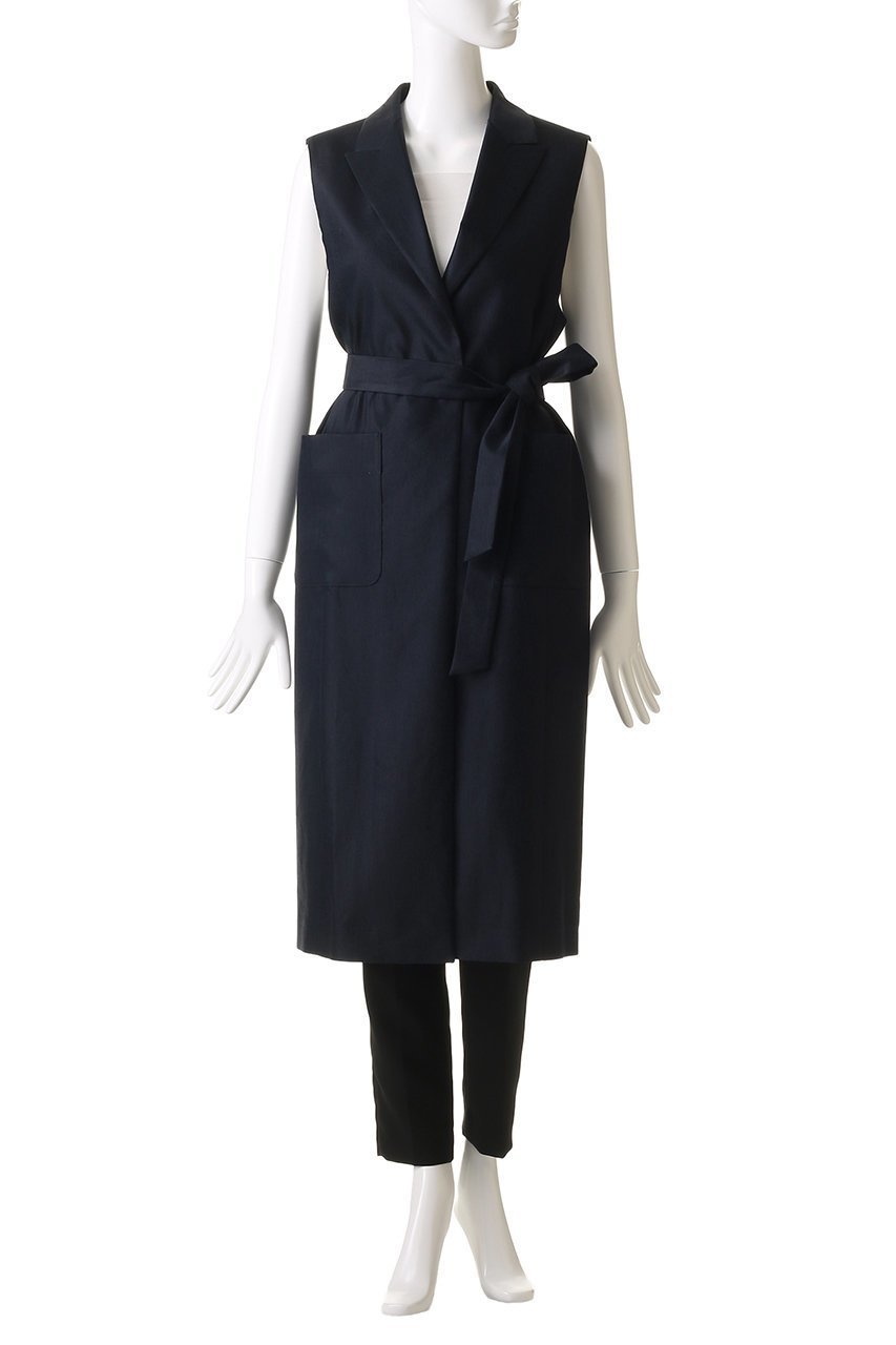 【アナイ/ANAYI】のリネンストレッチロングジレ 人気、トレンドファッション・服の通販 founy(ファニー) 　ファッション　Fashion　レディースファッション　Fashion for Women　アウター　Coat / Outerwear Collection　レディースジャケット・軽アウター　Jackets　ジャケット　Jacket, Outerwear　ストレッチ　Stretch, Stretchy Fabric　ベスト　Vest, Waistcoat　リネン　Linen, Linen Fabric　リボン　Ribbon, Bow　ロング　Long, Long-Length　エレガント 上品　Elegant　今季　This Season, Current Season　再入荷　Restock / Back in Stock　夏　Summer　other-2|ID: prp329100004595123 ipo3291000000035051949