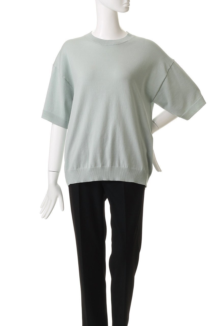 【ミディウミソリッド/MIDIUMISOLID】のh/slv knitted PO.M プルオーバー 人気、トレンドファッション・服の通販 founy(ファニー) 　ファッション　Fashion　レディースファッション　Fashion for Women　トップス・カットソー　Cut & Sew Tops　ニット　Knit Tops & Sweaters　カジュアルプルオーバー・ニットトップス　Pullovers & Knit Tops / Casual Pullovers　ベーシック　Basic, Essential　半袖　Short Sleeve, Half Sleeve　other-2|ID: prp329100004595128 ipo3291000000035066209