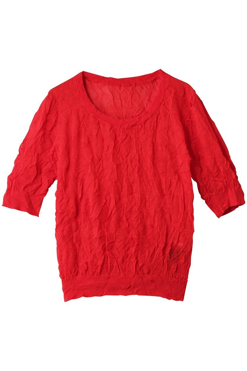 【ミディウミソリッド/MIDIUMISOLID】のsheer washer short PO プルオーバー インテリア・キッズ・メンズ・レディースファッション・服の通販 founy(ファニー) ファッション Fashion レディースファッション Fashion for Women トップス・カットソー Cut & Sew Tops ニット Knit Tops & Sweaters カジュアルプルオーバー・ニットトップス Pullovers & Knit Tops / Casual Pullovers シンプル Simple, Minimal リネン Linen, Linen Fabric ワッシャー Washer, Crinkled Finish エレガント 上品 Elegant red|ID: prp329100004595129 ipo3291000000035066218