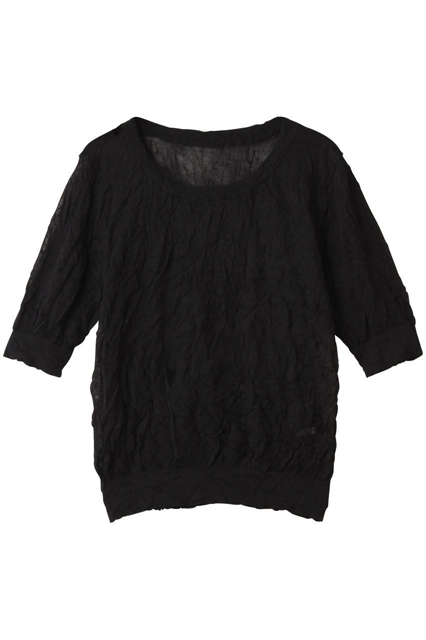 【ミディウミソリッド/MIDIUMISOLID】のsheer washer short PO プルオーバー インテリア・キッズ・メンズ・レディースファッション・服の通販 founy(ファニー) ファッション Fashion レディースファッション Fashion for Women トップス・カットソー Cut & Sew Tops ニット Knit Tops & Sweaters カジュアルプルオーバー・ニットトップス Pullovers & Knit Tops / Casual Pullovers シンプル Simple, Minimal リネン Linen, Linen Fabric ワッシャー Washer, Crinkled Finish エレガント 上品 Elegant black|ID: prp329100004595129 ipo3291000000035066219