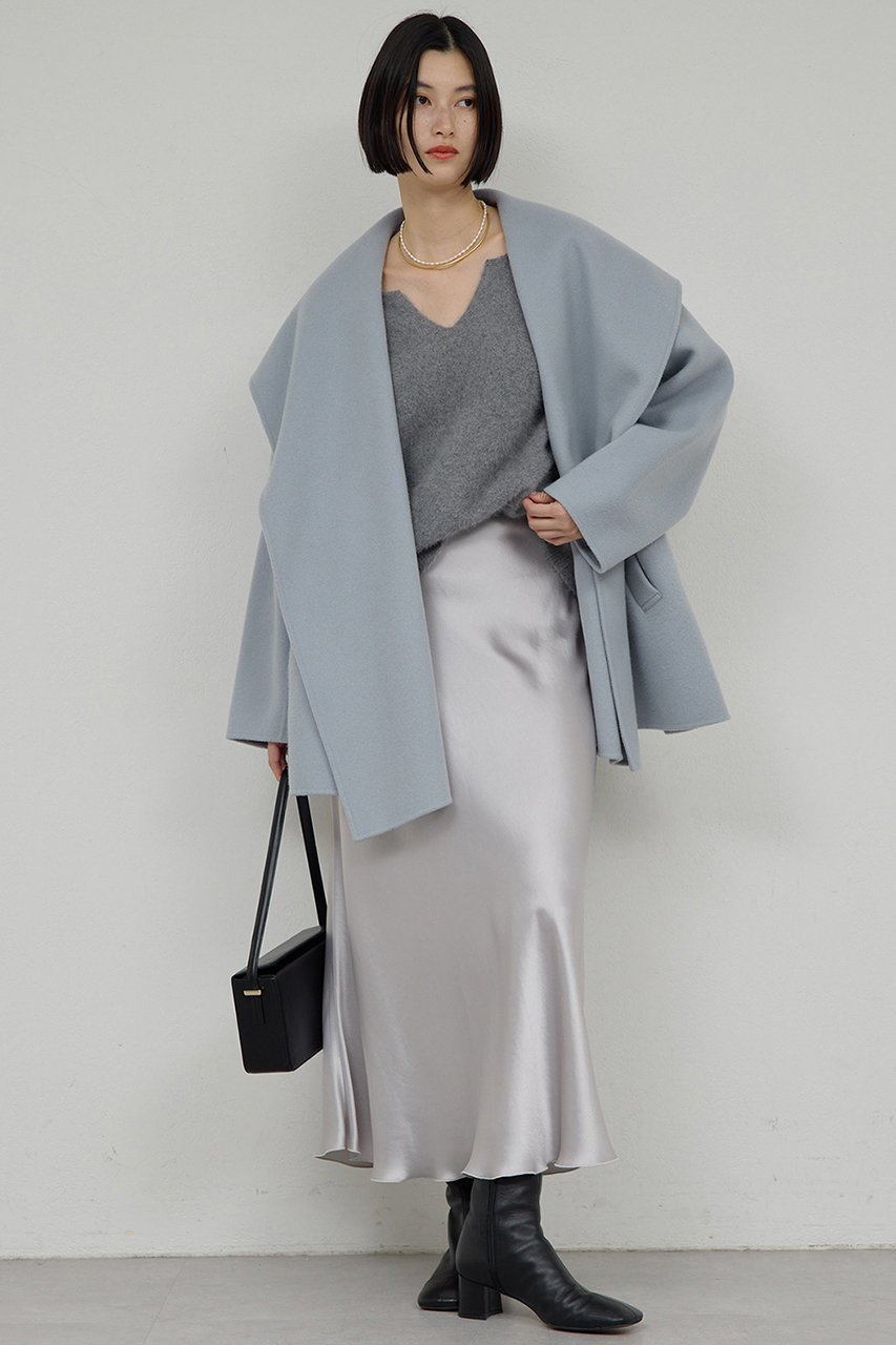 【ガリャルダガランテ/GALLARDAGALANTE】のリバーショールコート 人気、トレンドファッション・服の通販 founy(ファニー) 　ファッション　Fashion　レディースファッション　Fashion for Women　アウター　Coat / Outerwear Collection　コート・ロングコート・ピーコート　Long Coats, Peacoats & More　イエロー　Yellow　ショート　Short, Short Length　ショール　Shawl, Wrap　バランス　Balance, Style Balance　エレガント 上品　Elegant　人気　Popular, Best Seller　再入荷　Restock / Back in Stock　定番　Standard, Basic Item　other-2|ID: prp329100004595131 ipo3291000000035506066