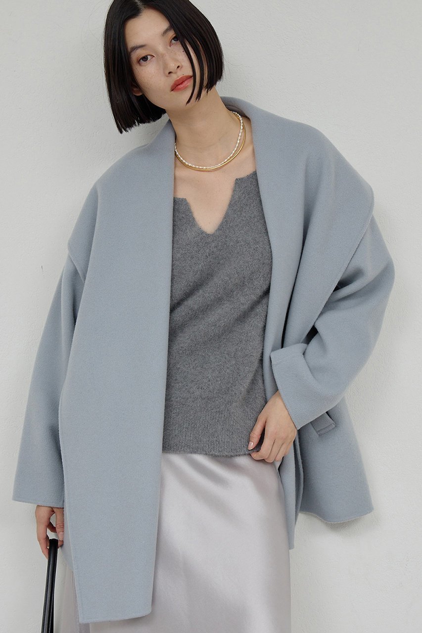 【ガリャルダガランテ/GALLARDAGALANTE】のリバーショールコート 人気、トレンドファッション・服の通販 founy(ファニー) 　ファッション　Fashion　レディースファッション　Fashion for Women　アウター　Coat / Outerwear Collection　コート・ロングコート・ピーコート　Long Coats, Peacoats & More　イエロー　Yellow　ショート　Short, Short Length　ショール　Shawl, Wrap　バランス　Balance, Style Balance　エレガント 上品　Elegant　人気　Popular, Best Seller　再入荷　Restock / Back in Stock　定番　Standard, Basic Item　other-6|ID: prp329100004595131 ipo3291000000035506071