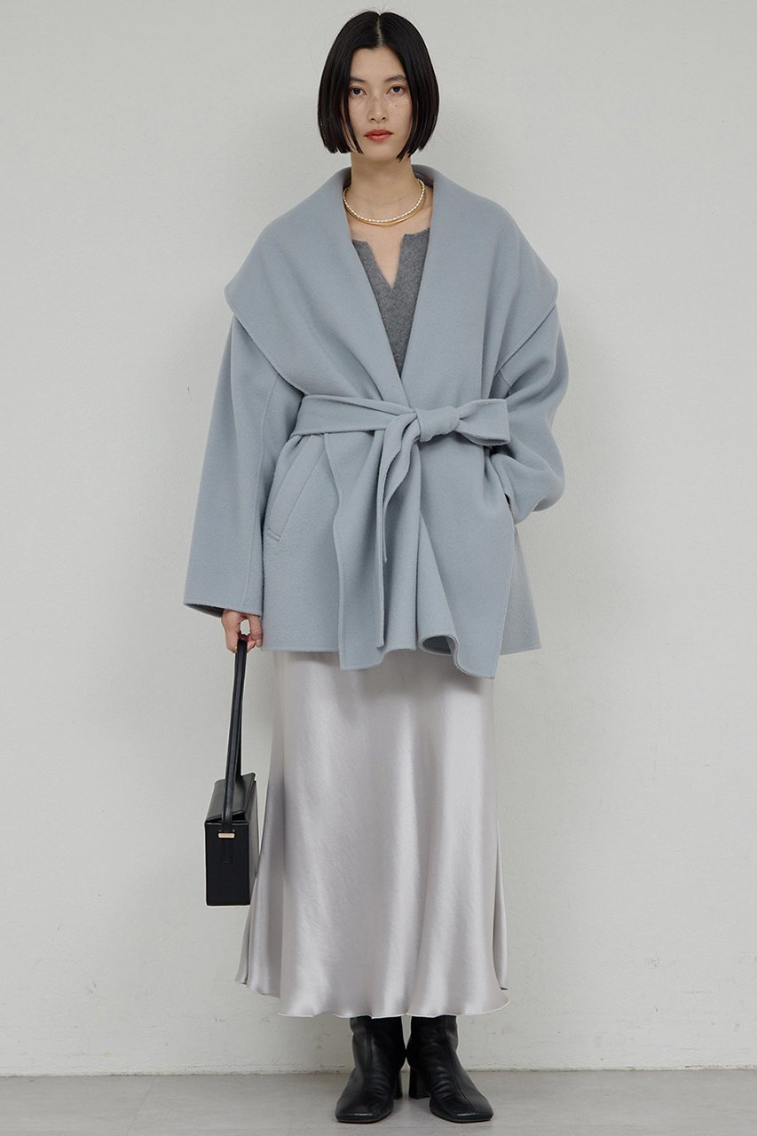 【ガリャルダガランテ/GALLARDAGALANTE】のリバーショールコート 人気、トレンドファッション・服の通販 founy(ファニー) 　ファッション　Fashion　レディースファッション　Fashion for Women　アウター　Coat / Outerwear Collection　コート・ロングコート・ピーコート　Long Coats, Peacoats & More　イエロー　Yellow　ショート　Short, Short Length　ショール　Shawl, Wrap　バランス　Balance, Style Balance　エレガント 上品　Elegant　人気　Popular, Best Seller　再入荷　Restock / Back in Stock　定番　Standard, Basic Item　other-8|ID: prp329100004595131 ipo3291000000035506073