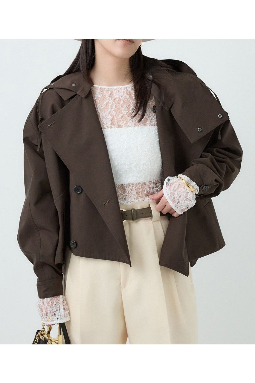 【カオス/Chaos】の【VACHEMENT】ショートトレンチコート 人気、トレンドファッション・服の通販 founy(ファニー) 　ファッション　Fashion　レディースファッション　Ladies' Fashion Online　アウター　Coat Outerwear　コート　Coats　トレンチコート　Trench Coats　ショート　Short　タフタ　Taffeta　トレンチ　Trench　人気　Popularity　別注　Special Order　定番　Standard　NEW・新作・新着・新入荷　New Arrivals　無地　Plain Color　other-5|ID: prp329100004595148 ipo3291000000032649027