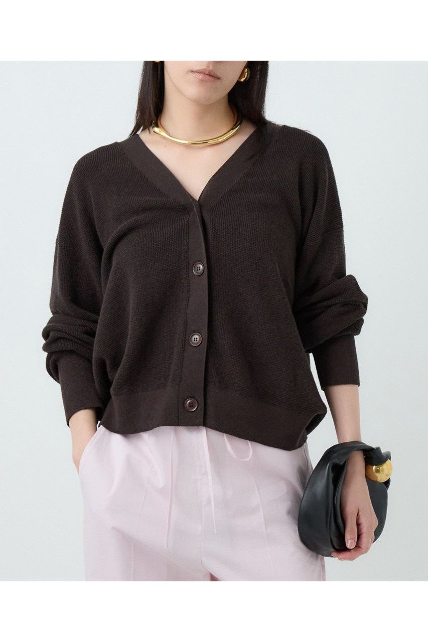【カオス/Chaos】のハースニットカーディガン 人気、トレンドファッション・服の通販 founy(ファニー) 　ファッション　Fashion　レディースファッション　Ladies' Fashion Online　トップス・カットソー　Tops/Tshirt　ニット　Knit Tops　カーディガン　Cardigans　おすすめ　Recommend　なめらか　Smooth　カシミヤ　Cashmere　カーディガン　Cardigan　スウェット　Sweat　ワッフル　Waffle　エレガント 上品　Elegant　NEW・新作・新着・新入荷　New Arrivals　秋　Autumn/Fall　other-5|ID: prp329100004595149 ipo3291000000032649037