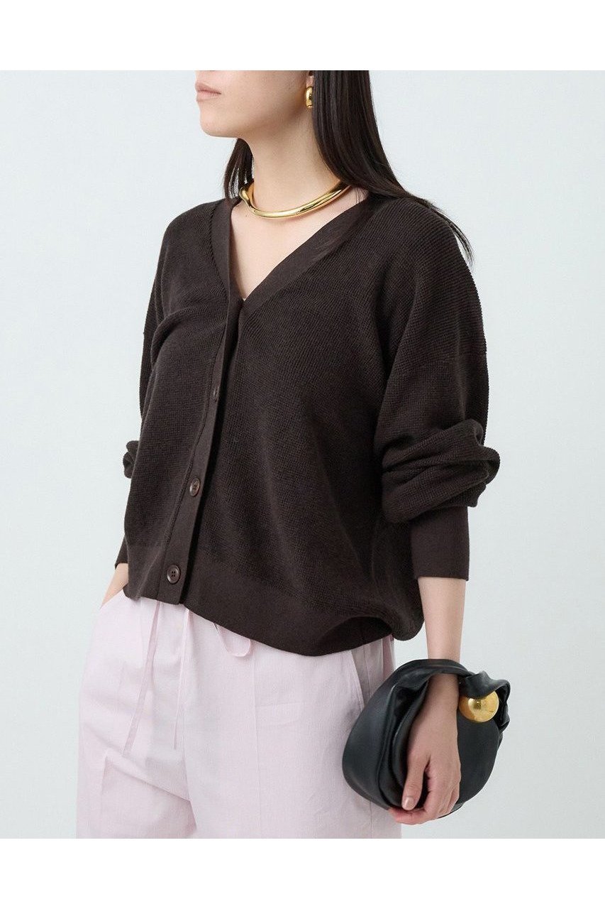 【カオス/Chaos】のハースニットカーディガン 人気、トレンドファッション・服の通販 founy(ファニー) 　ファッション　Fashion　レディースファッション　Ladies' Fashion Online　トップス・カットソー　Tops/Tshirt　ニット　Knit Tops　カーディガン　Cardigans　おすすめ　Recommend　なめらか　Smooth　カシミヤ　Cashmere　カーディガン　Cardigan　スウェット　Sweat　ワッフル　Waffle　エレガント 上品　Elegant　NEW・新作・新着・新入荷　New Arrivals　秋　Autumn/Fall　other-6|ID: prp329100004595149 ipo3291000000032649038