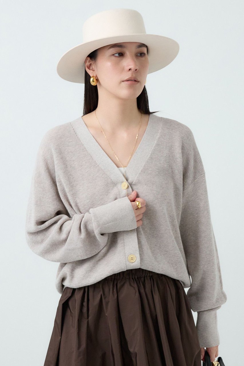 【カオス/Chaos】のハースニットカーディガン 人気、トレンドファッション・服の通販 founy(ファニー) 　ファッション　Fashion　レディースファッション　Fashion for Women　トップス・カットソー　Cut & Sew Tops　ニット　Knit Tops & Sweaters　カーディガン・羽織り　Layered Style Cardigans　おすすめ　Recommended / Our Picks　なめらか　Smooth, Silky Texture　カーディガン　Cardigan, Knitwear　スウェット / スエット　Sweatshirt, Sweatwear　ワッフル　Waffle, Waffle Knit　エレガント 上品　Elegant　秋　Autumn　other-5|ID: prp329100004595149 ipo3291000000035632741