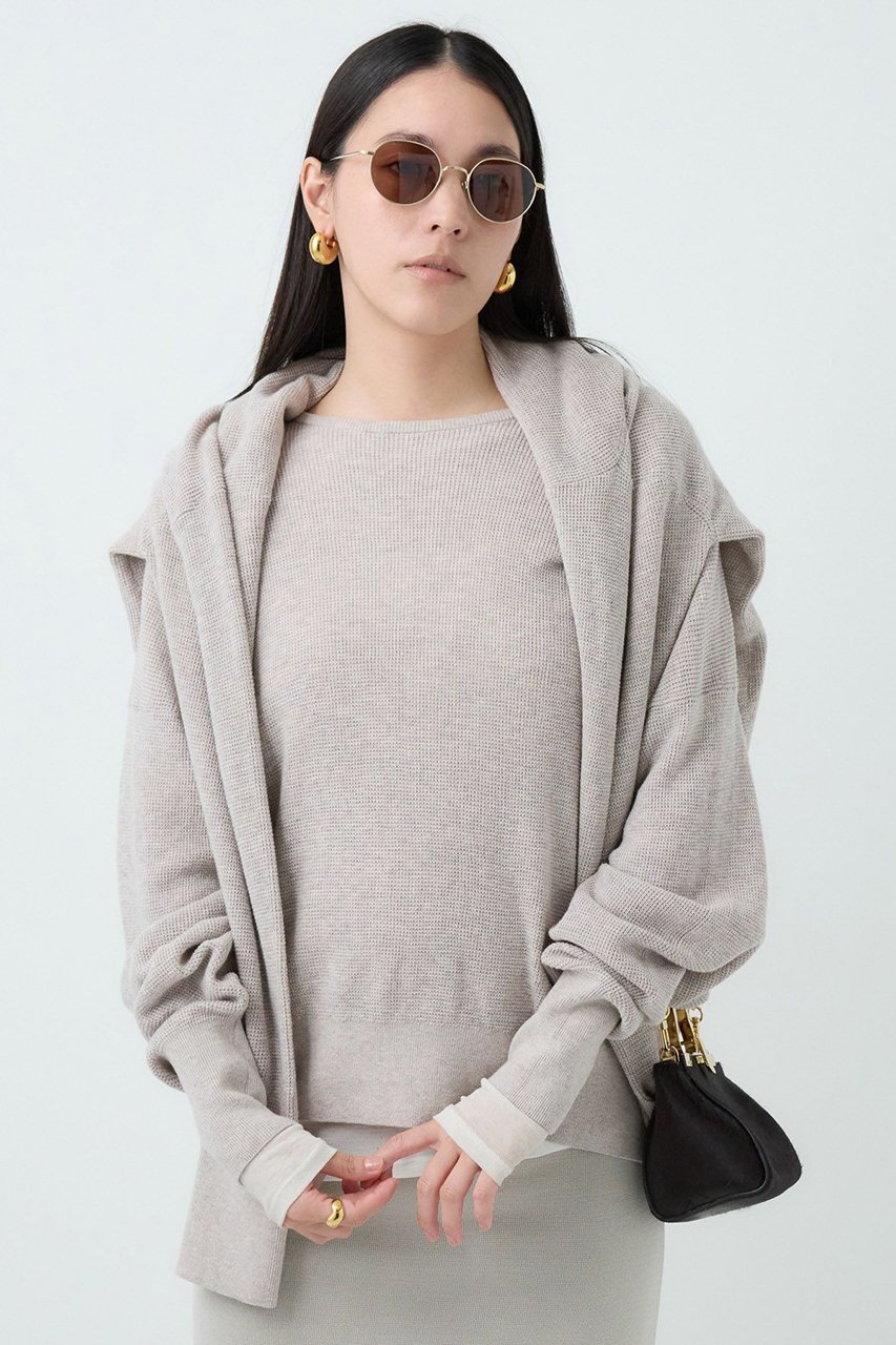 【カオス/Chaos】のハースニットプルオーバー 人気、トレンドファッション・服の通販 founy(ファニー) 　ファッション　Fashion　レディースファッション　Fashion for Women　トップス・カットソー　Cut & Sew Tops　ニット　Knit Tops & Sweaters　カジュアルプルオーバー・ニットトップス　Pullovers & Knit Tops / Casual Pullovers　なめらか　Smooth, Silky Texture　スウェット / スエット　Sweatshirt, Sweatwear　ワッフル　Waffle, Waffle Knit　エレガント 上品　Elegant　other-5|ID: prp329100004595150 ipo3291000000035632751